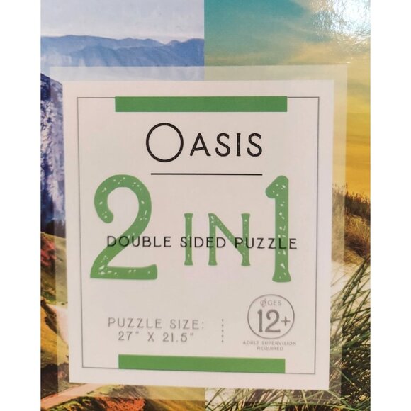 1000 Piece Double Sided Jigsaw Puzzle: Oasis. Brand New! - Picture 2 of 7